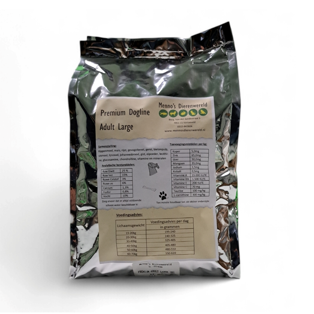 Menno's premium dogline adult large 3kg - Afbeelding 2