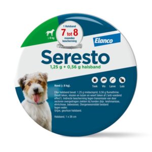 Seresto band kleine honden tot 8kg 38 cm – vlooien- en tekenband met langdurige bescherming