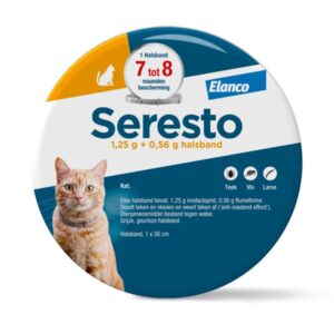Seresto band voor katten 1 stuk – vlooien- en tekenband met langdurige bescherming (7 tot 8 maanden)