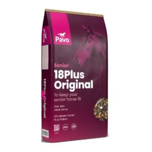 Pavo 18 Plus 15kg senior paardenvoer muesli voor oudere paarden met hoogwaardige eiwitten en goed verteerbare energie