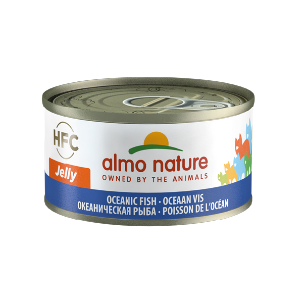 Almo Nature Oceaanvis 70 gram – Natuurlijk HFC natvoer voor volwassen katten in een blikje