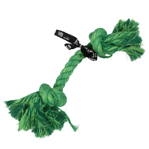 Speeltouw 2 knopen 40cm groen