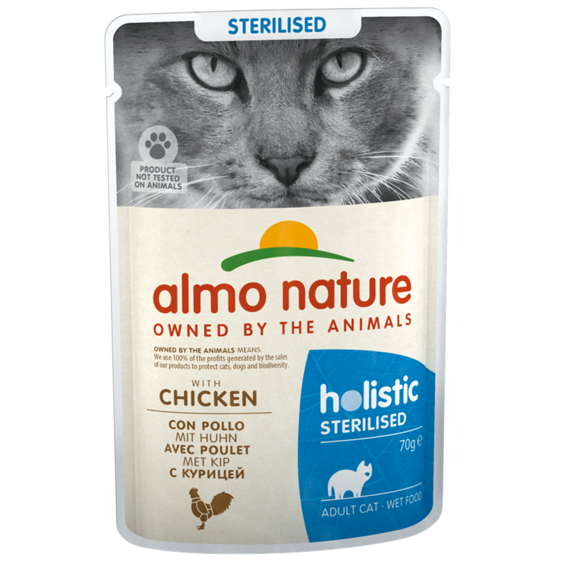 Almo Nature Holistic kat sterilised kip 70 gram