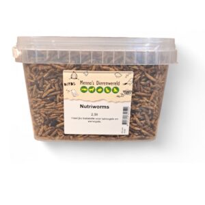 Emmer met gedroogde nutriworms 2,5 liter voor tuinvogels en siervogels.