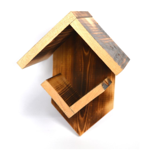 Pindakaaspothouder hout 14 x 12 x 20 cm