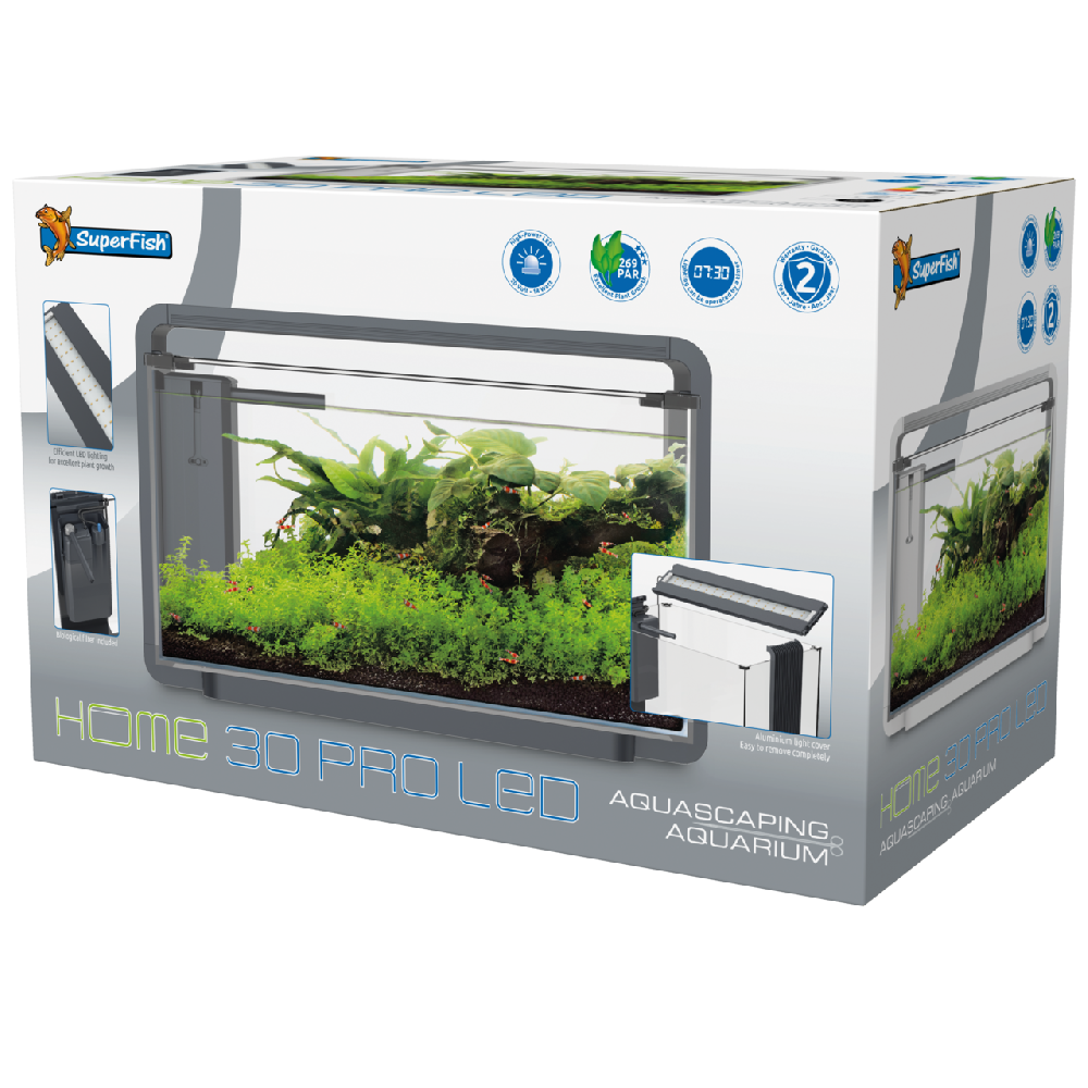 Superfish Home ProLED 30 aquarium zwart 46x25x28,3cm