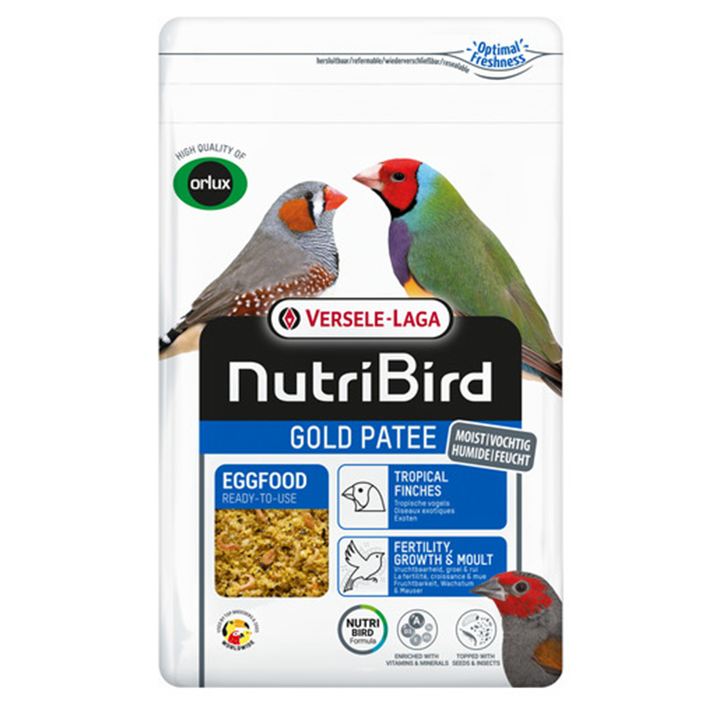 Nutribird Gold Patee tropische vogels 1kg – compleet eivoer met honing en insecten