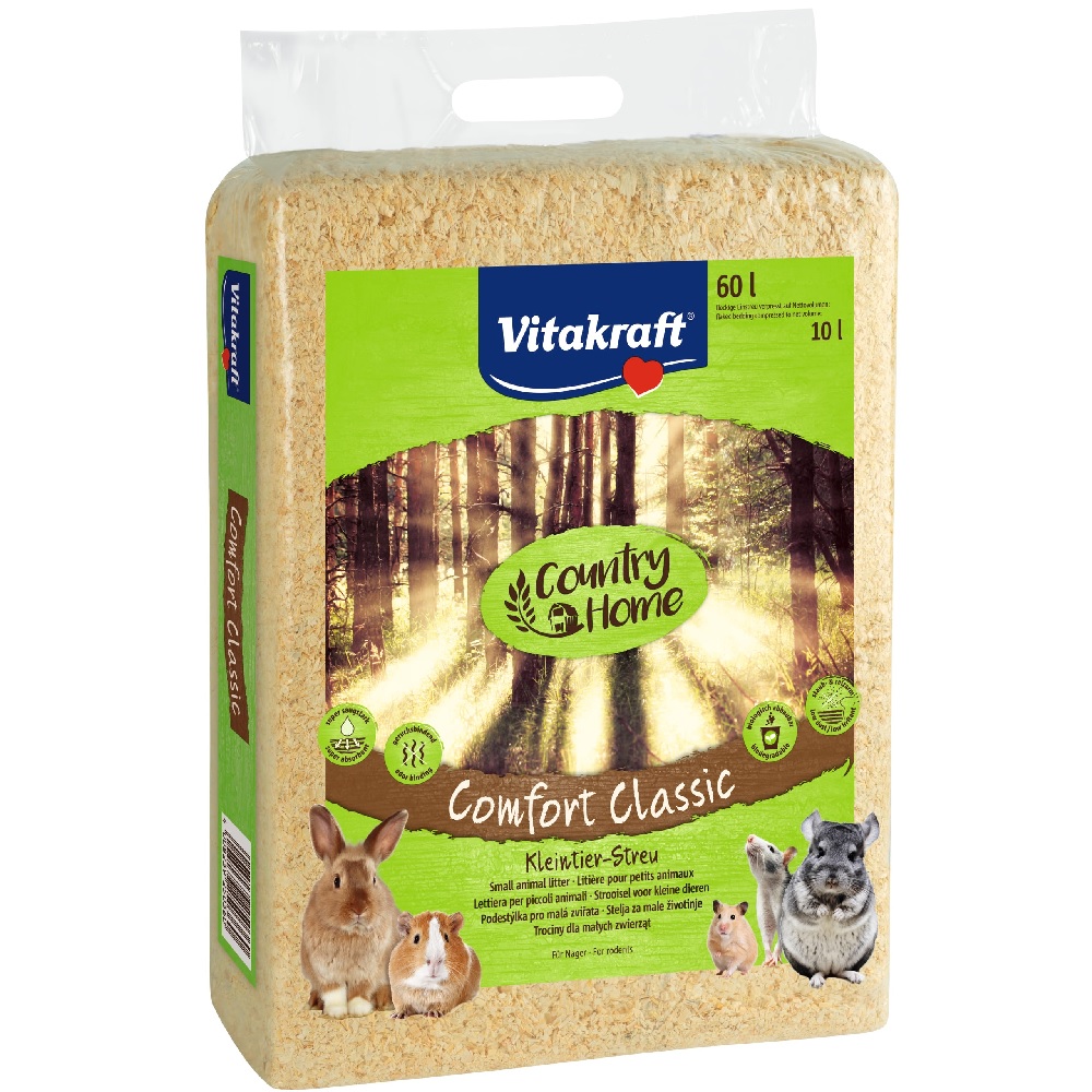 Vitakraft Houtvezel Comfort Classic 60 L – natuurlijke bodembedekker voor knaagdieren en konijnen