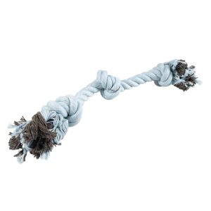 Flostouw 3 knopen blauw 52 cm voor honden, 300 gram