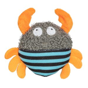 Kattenspeelgoed krab pluche 9 cm met kattenkruid (catnip), Trixie kattenspeeltje van polyester pluche.