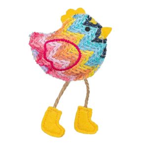 Trixie kattenspeelgoed kip 11 cm van polyester met catnip (kattenkruid),