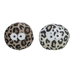Kattenspeelgoed bal met ogen 5,5 cm – set van 2 stuks in diverse kleuren