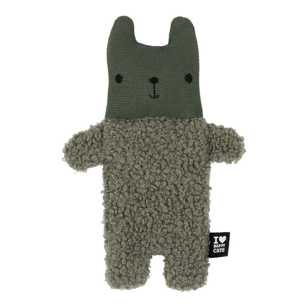 Kattenspeeltje Alfie XL groen trappelkussen 12x2,5x19cm met knisperfolie voor katten.