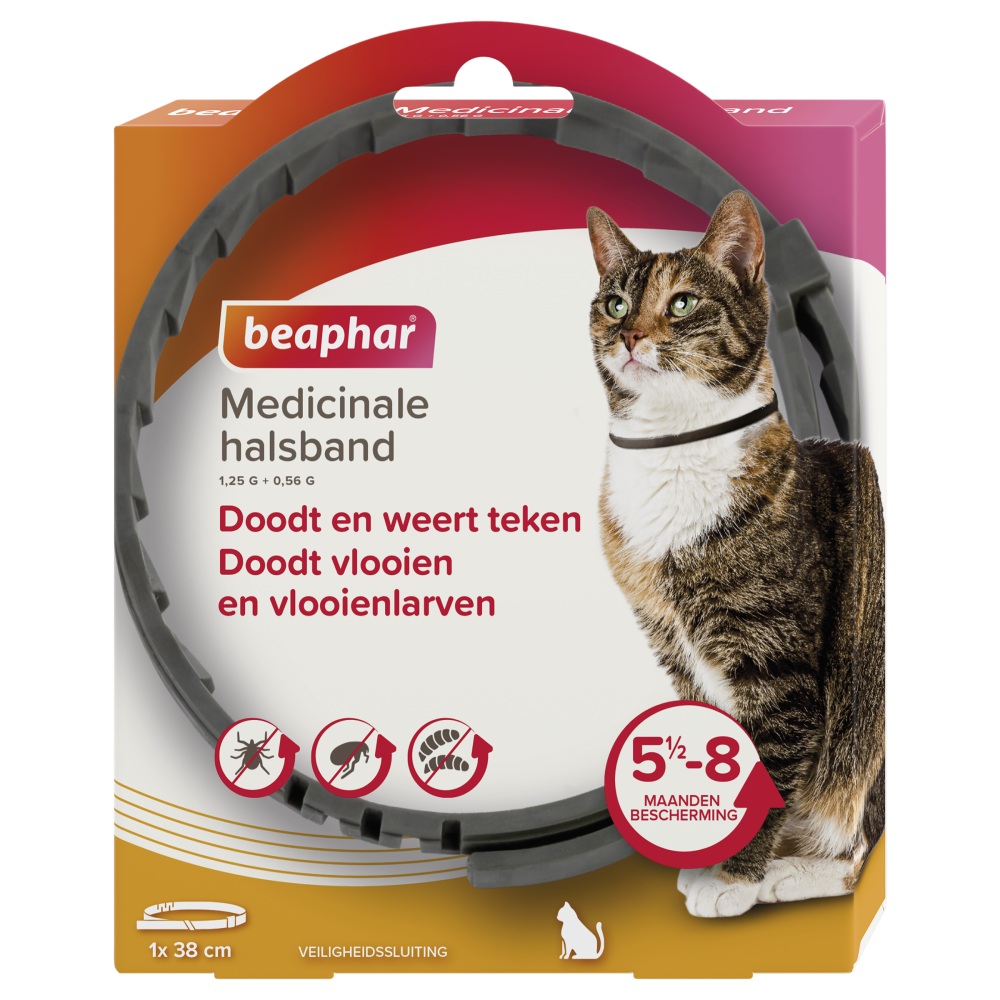 Op zoek naar een vlooienband kat of tekenband kat? Medicinale halsband kat werkt tot 8 maanden tegen teken en tot 5,5 maand tegen vlooien. Slim geprijsd.