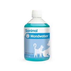 Sanimal Mondwater hond kat 250 ml fles voor gebitsverzorging en frisse adem