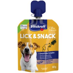 Vitakraft Lick & Snack Leverworst 60 gram hondensnack in knijpverpakking
