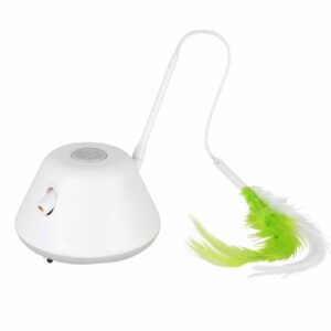 Twisting Tank wit elektronisch kattenspeeltje met staart en ledlicht