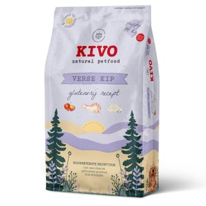 Kivo Verse Kip Puppy glutenvrij 14kg puppyvoer – kleine brokjes met verse kip, rijst en superfoods