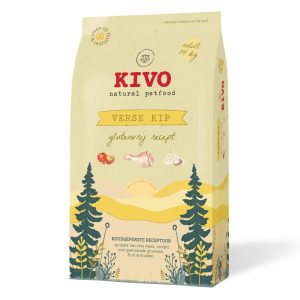 Kivo Verse Kip glutenvrij 14kg hondenvoer – 36% verse kip, 80% dierlijk eiwit, met zalmolie en prebiotica