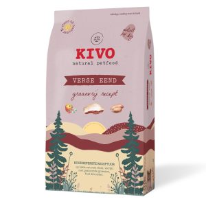 Kivo Verse Eend graanvrij 14 kg hondenvoer – hypoallergeen recept met 32,5% vlees en 0 granen