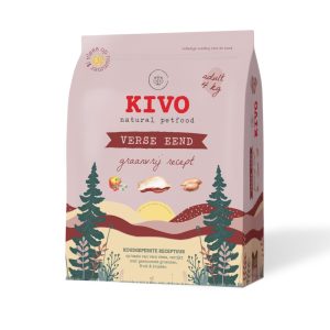Kivo Verse Eend graanvrij 4kg hondenvoer – hypoallergeen recept met 32,5% vlees en 0 granen