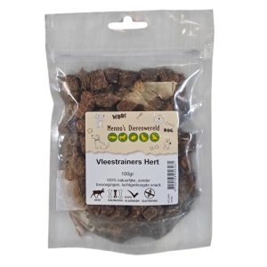 Vleestrainers Hert 100 gram – 100% natuurlijke luchtgedroogde trainers hypoallergeen glutenvrij