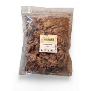 Konijnenlong 100 gram hondensnack – hypoallergene snack van 100% gedroogde konijnenlong