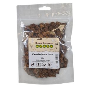 Vleestrainers Lam 100 gram – 100% natuurlijke luchtgedroogde trainers hypoallergeen glutenvrij