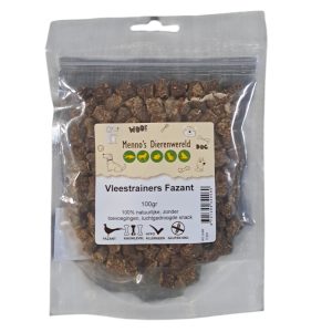Vleestrainers Fazant 100 gram – 100% natuurlijke luchtgedroogde trainers glutenvrij