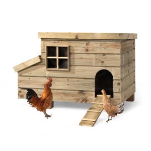Glorenza Kippenhok Bella 122x79x83 cm houten kippen nachthok met legnest en trapje
