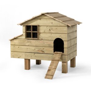 Glorenza Kippenhok Henri 127x73x110 cm houten kippen nachthok met legnest en trapje