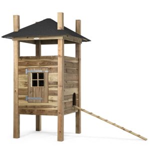 Voldux Hooiberg Fem 125x125x220 cm houten kippen nachthok met hooiopslag onder dak