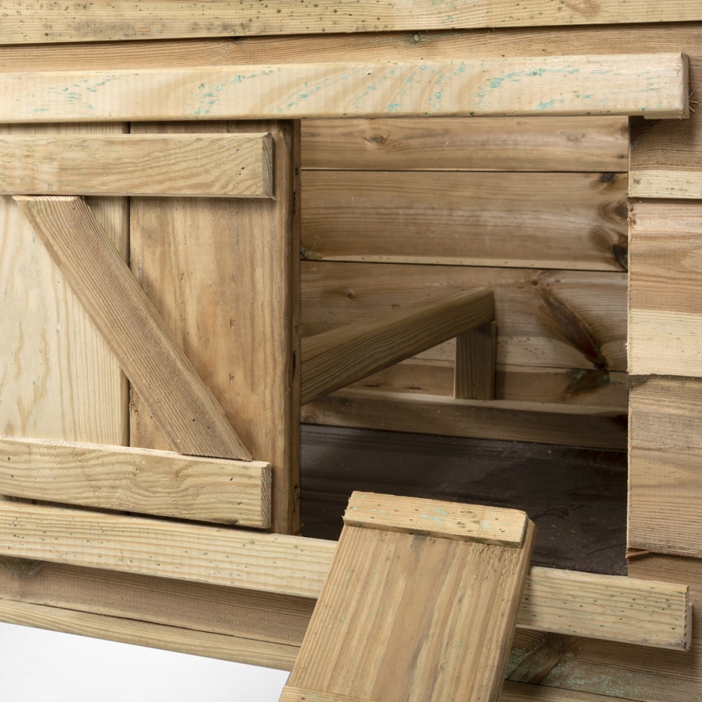 Detail: Voldux Kippenhok Finn 190x88x110 cm houten kippenhok met legnest en loopplank