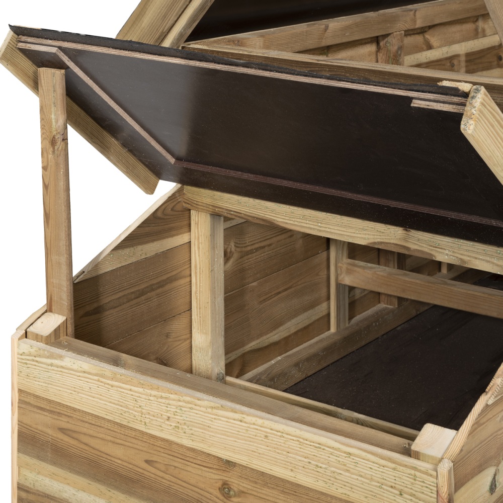 Detail: Voldux Kippenhok Finn 190x88x110 cm houten kippenhok met legnest en loopplank