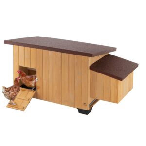 Ferplast kippenhok Kocca 100 146,5x72x77 cm houten buitenhok met open dak en uitneembare lade