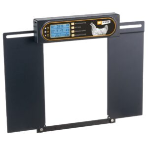 Ferplast automatisch kippenluik met zonnepaneel 7W 28x38 cm aluminium hokdeur met lichtsensor en timer