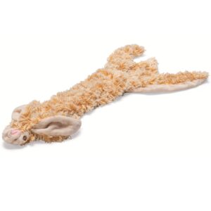 Flatino pluche konijn bruin 52x15 cm hondenspeeltje zonder vulling