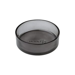 Glazen kattenvoerbak zwart 230 ml DAWN ondiepe voerbak voor katten