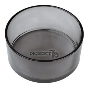 Glazen honden voerbak zwart DAWN. Geschikt voor droogvoer en natvoer