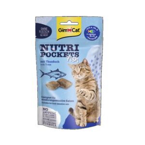 GimCat NutriPockets Vis met Tonijn 60 gram krokante gevulde kattensnack