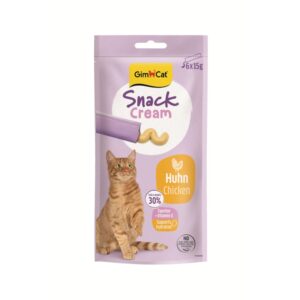 GimCat Snack Cream Kip 6 x 15 gram romige kattensnack met kipfilet