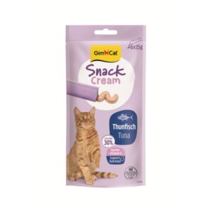 GimCat Snack Cream Tonijn 6 x 15 gram romige kattensnack met tonijn