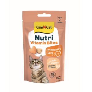 GimCat Nutri Vitamin Bites 40 gram kattensnack met kip en vitamines voor vitaliteit