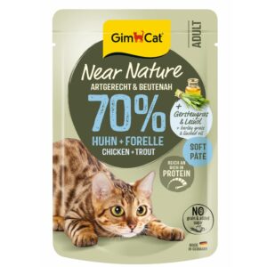 GimCat Near Nature Kip & Forel 85 gram graanvrij natvoer met kip en forel