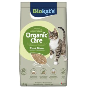Biokat’s Organic Care Plant Fibres 30 liter kattenbakvulling van natuurlijke plantenvezels met sterke klontvorming en geurbinding