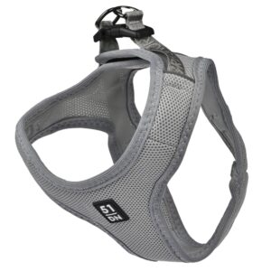 Y-tuig instap ademend lichtgrijs S borstomvang 40-47cm nekomvang 33-40cm