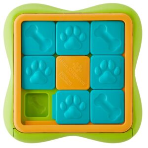 Nina Ottosson Challenge Slider 24x26x5cm hondenpuzzel level 2 met 8 schuifvakjes voor snacks brokjes of natvoer