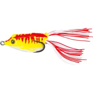 LFT Active Frog 6cm 15gr Red Yellow topwater kikker met rubberen fibers voor het vissen op roofvis aan de oppervlakte