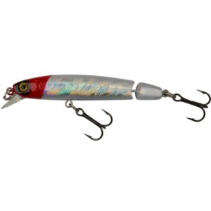LFT Minnow Twinkle Tail 6cm 4gr Red Head drijvende roofvisplug met VMC haken voor ondiep vissen tot 0,50 meter