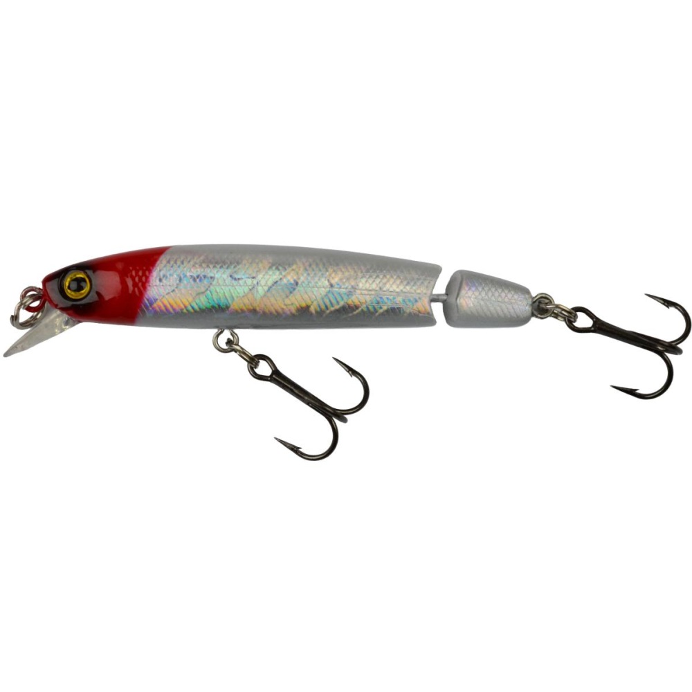 LFT Minnow Twinkle Tail 6cm 4gr Red Head drijvende roofvisplug met VMC haken voor ondiep vissen tot 0,50 meter
